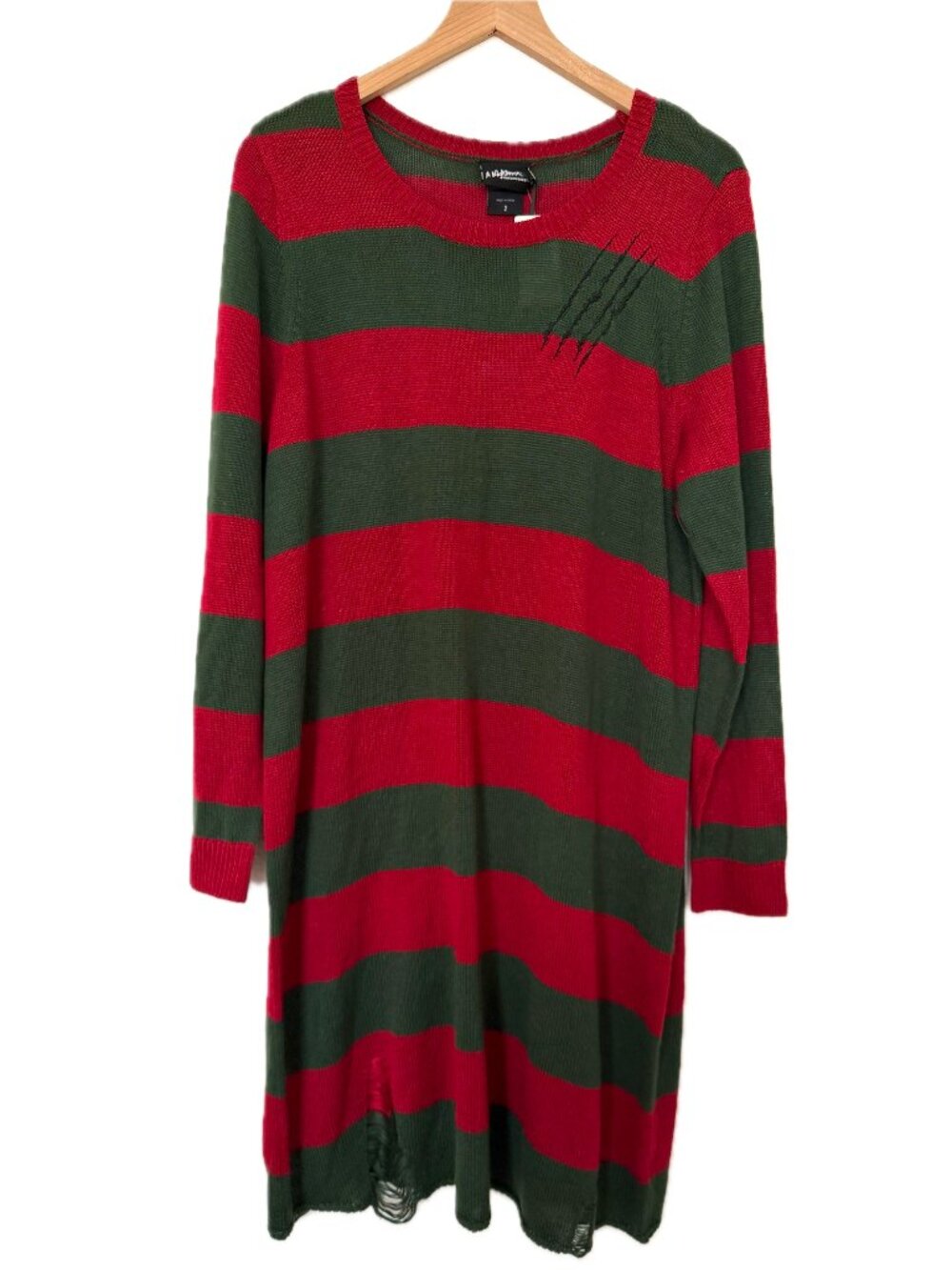 New Torrid Freddy Krueger Striped Sweater Dress - Size 2X